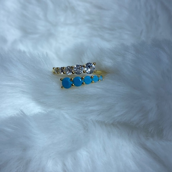‼️SALE‼️Turquoise sterling silver gold plated ring - Picture 4 of 5
